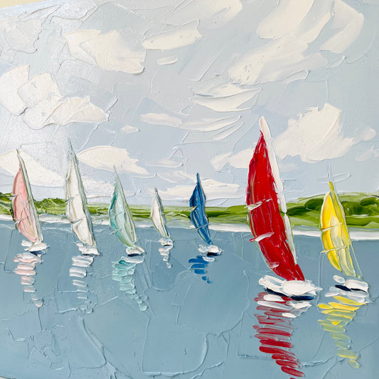 Small Multicolor Sailboats