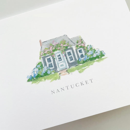 Nantucket Cottage Notecard