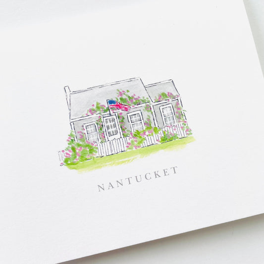 Rose Cottage Notecard