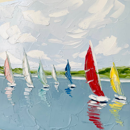 Small Multicolor Sailboats