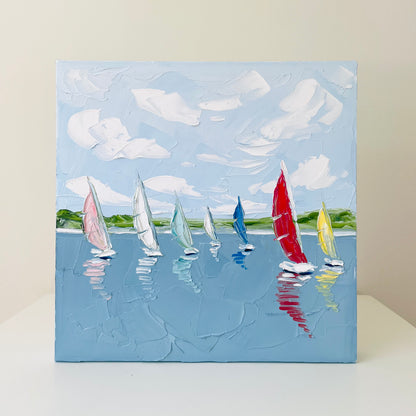 Small Multicolor Sailboats
