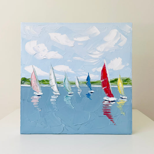 Small Multicolor Sailboats