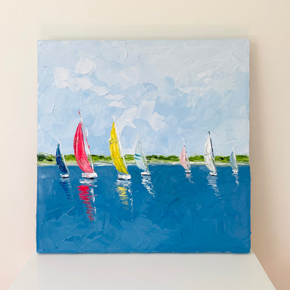 Large Multicolor Sailboats