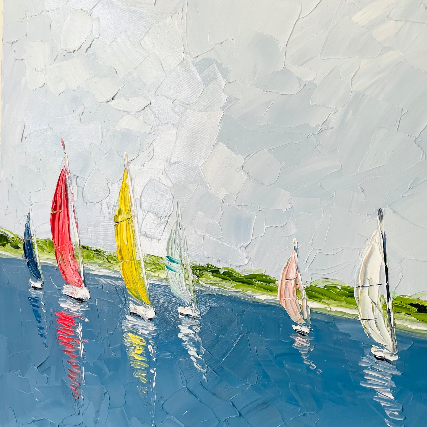 Large Multicolor Sailboats