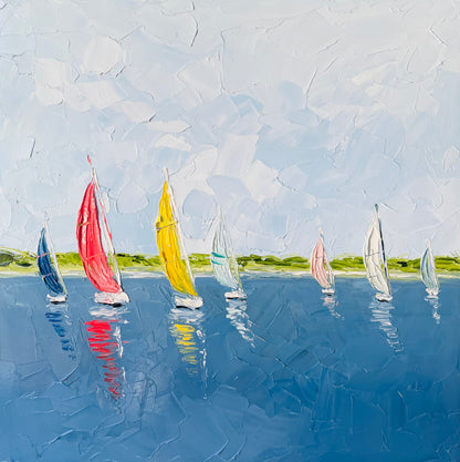 Large Multicolor Sailboats
