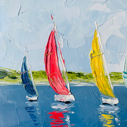 Large Multicolor Sailboats