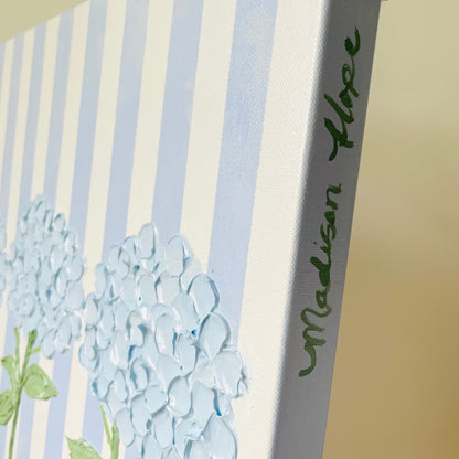 Hydrangeas on Stripes