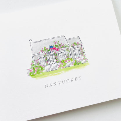 Rose Cottage Notecard